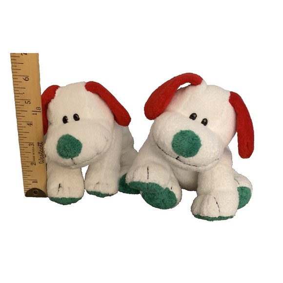 Ty Pluffies Frost the Holiday Puppy Plush Bean Christmas Lot of 2 NO TUSH TAGS - Picture 2 of 13